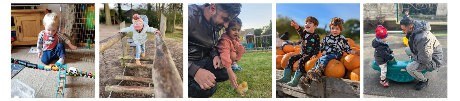 Images of children playing in different ways